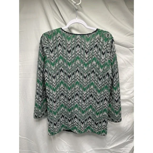 Vintage Pendleton Silk Cotton Cardigan M Chevron Grandpacore Heritage Luxury - Picture 3 of 8